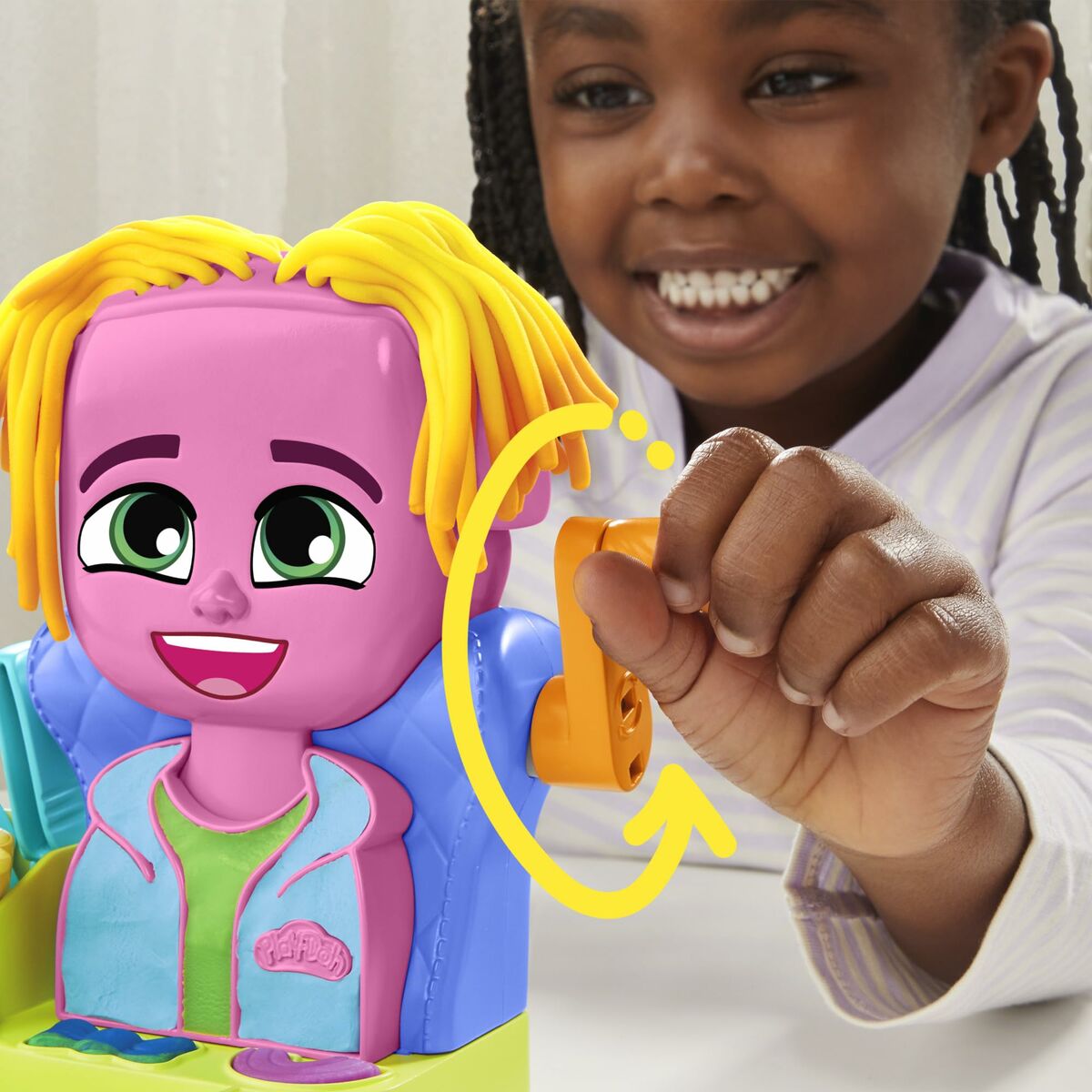 Modellera Spel Hasbro Playdoh Dodatki 6 Burkar Hår